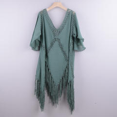 Crochet Beach Dresses For Women Knit Rushguard Swimwear PQB006