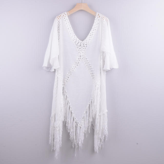 Crochet Beach Dresses For Women Knit Rushguard Swimwear PQB006