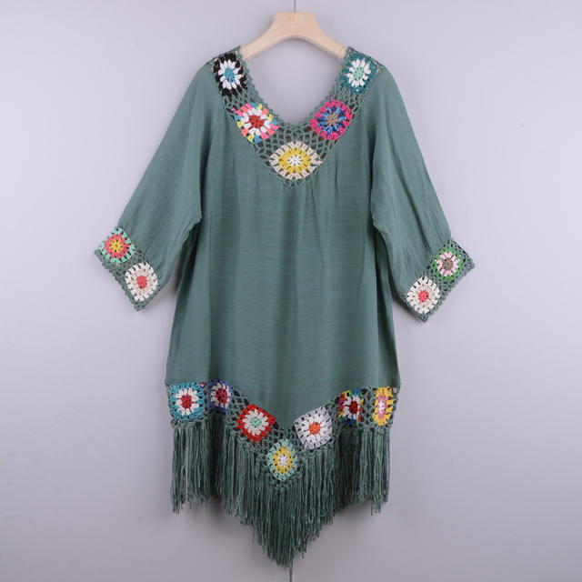 Chiffon Rushguard Swimwear Crochet Beach Dresses For Women PQB001