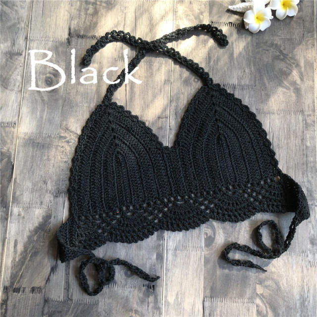 Summer Crochet Bikini Bras Sexy Beach Wear Women Swimwear PQ6906