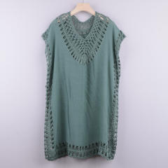 Knit Rushguard Swimwear Crochet Beach Dresses For Women PQB004