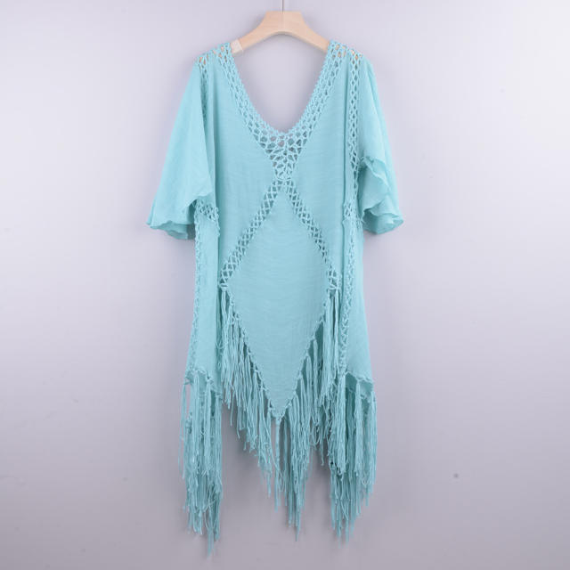 Crochet Beach Dresses For Women Knit Rushguard Swimwear PQB006