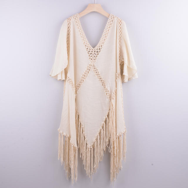 Crochet Beach Dresses For Women Knit Rushguard Swimwear PQB006