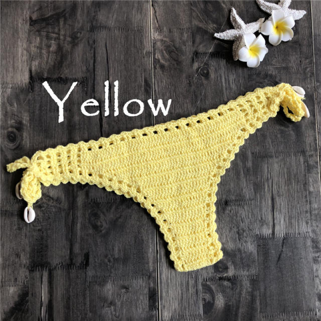 Crochet Thong For Women Micro Beach Panties Swimwear PQ3918