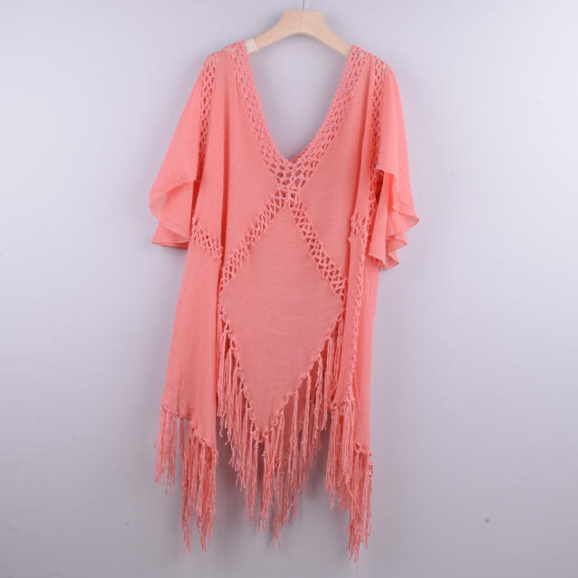Crochet Beach Dresses For Women Knit Rushguard Swimwear PQB006