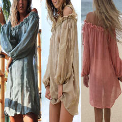 White Chiffon Beach Dresses For Women Crochet Rushguard Swimwear PQYZ001B