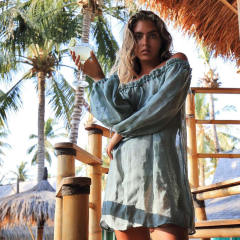 White Chiffon Beach Dresses For Women Crochet Rushguard Swimwear PQYZ001B