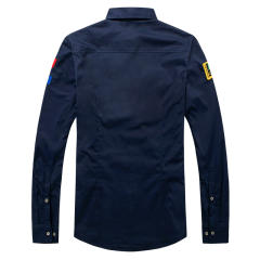 [Winter Velvet] White Long Sleeve Men Casual Shirts Solid Color Fashion Tops PQ8307C