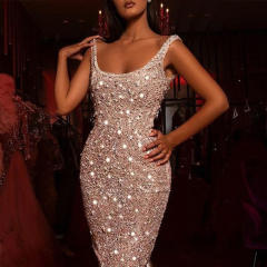 Women Blingbling Evening Dresses Sexy Sequin Prom Dress PQ2039