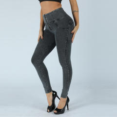 Original Factory Quality Black High Waist Bubble Butt Jeans PQANZ-26HWDDBlueJ-C