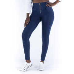 Original Factory Quality Black High Waist Bubble Butt Jeans PQANZ-26HWDDBlueJ-C