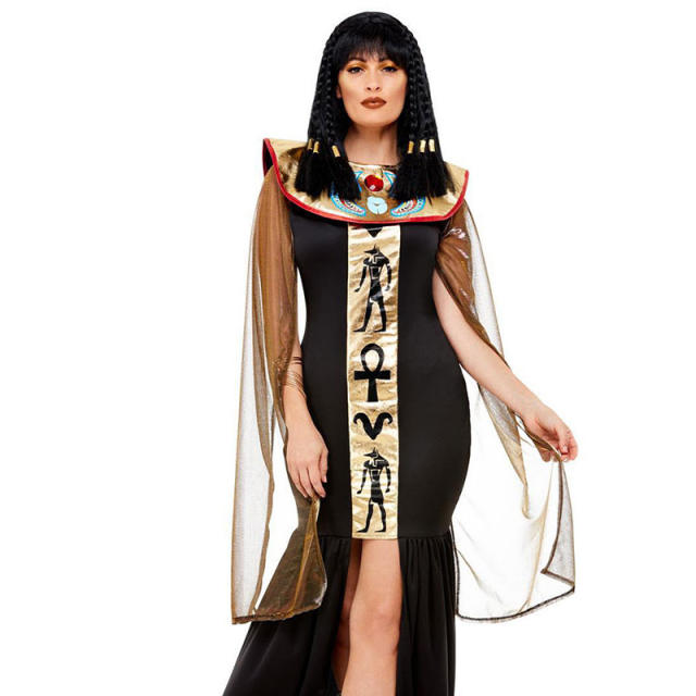 Queen of Ancient Egypt Fancy Dress Halloween Pharaoh Costume PQ1400A
