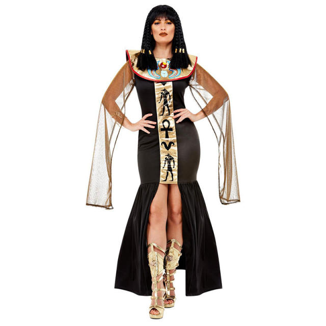 Queen of Ancient Egypt Fancy Dress Halloween Pharaoh Costume PQ1400A