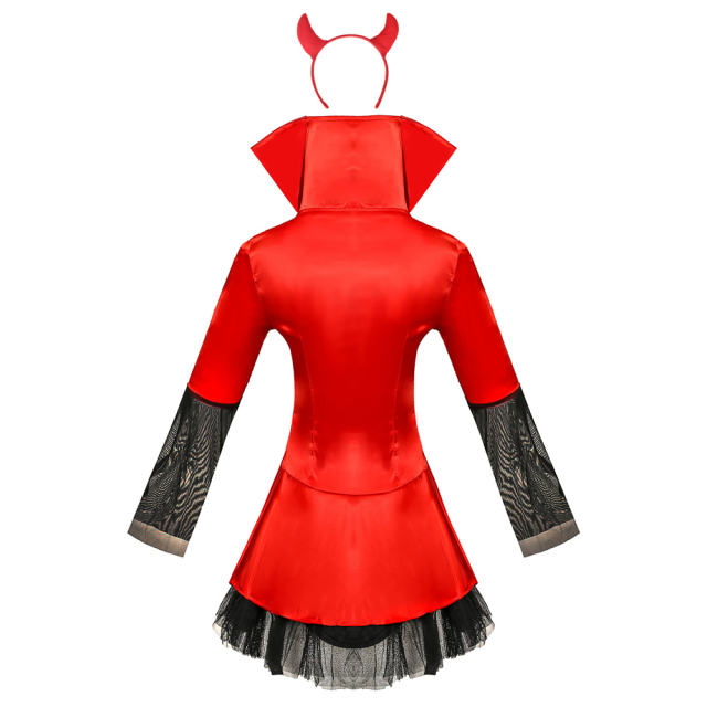 Red Halloween Evil Fancy Dress Carnival Haunted House Costume PQ113A
