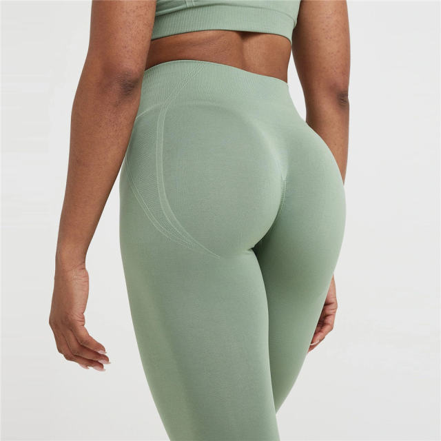 High Waist Sport Leggings Women Bubble Butt Athletic Trousers PQ9128A