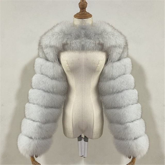 Red Winter Coat Women Faux Fur Shawl Long Sleeve Vest PQ00236C