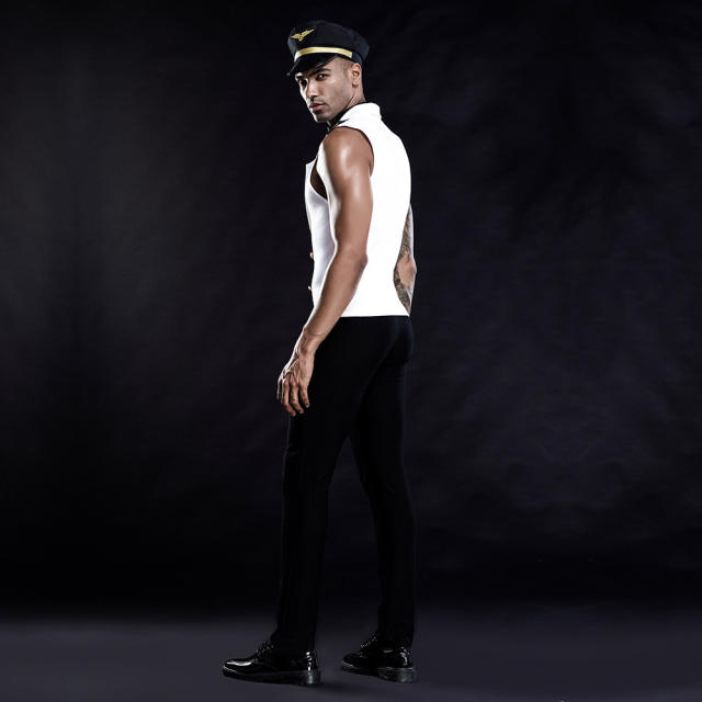 Captain Suit For Men Sailor Carnival Costume Cosplay Unifrom PQ7207