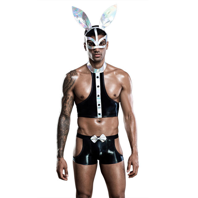 Sexy Bunny Carnival Costume For Men Cosplay Rabbit Uniform PQ7218