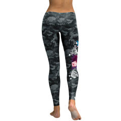 Women Cartoon Trousers Halloween Pants Skull Printed Leggings KDK1013