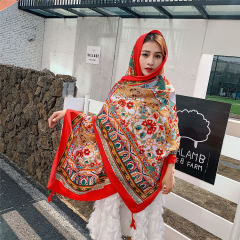 Seaside Sunscreen Silk Scarf Cotton Ethnic Beach Towel PQ8803-02