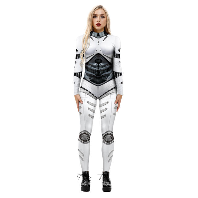 Machine Armor Costume 3D Digital Printing Slim Cos Jumpsuit PQBAX171