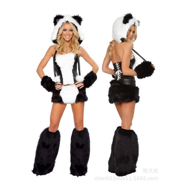 Faux Fur Pikachu Costume Carnival Uniform Cos Plush Animal Outfit PQ80505L