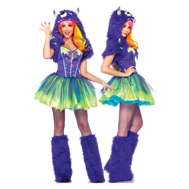 Faux Fur Monster Costume Carnival Uniform Cosplay Plush Animal Outfit PQ80505E