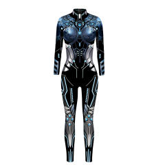 3D Digital Printing Slim Cos Jumpsuit Machine Armor Costume PQBAX172