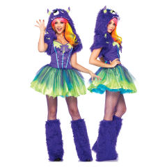Faux Fur Tai Chi Costume Carnival Uniform Cosplay Plush Outfit PQ80505F