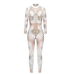 3D Digital Printing Slim Cos Jumpsuit Machine Armor Costume PQBAX174