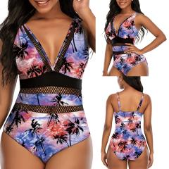 Floral Print Monokini Women One Piece Swimming Suits Swim Wear PQ2106