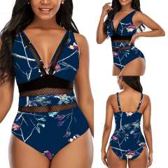 Floral Print Monokini Women One Piece Swimming Suits Swim Wear PQ2106