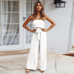 Solid Color Sleeveless Bodysuit Women Summer Jumpsuit PQLQ237