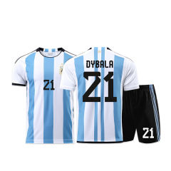 22-23 Messi National Team Football Jersey 3 Stars Argentina Away Soccer Fan Apparel PQME003B