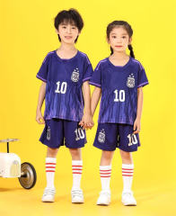 22-23 Messi National Team Football Jersey 3 Stars Argentina Away Soccer Fan Apparel PQME003B