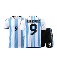 22-23 Messi National Team Football Jersey 3 Stars Argentina Away Soccer Fan Apparel PQME003B