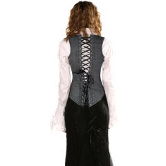 Retro Gothic Corset Women Steampunk Underbust Corselet Sexy Shaper PQ840