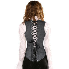 Retro Gothic Corset Women Steampunk Underbust Corselet Sexy Shaper PQ840