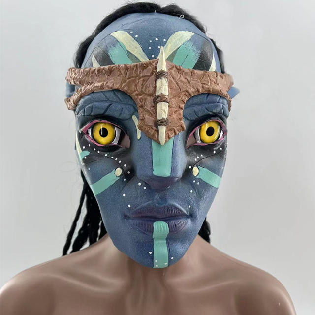 Avatar Latex Headgear 3D Animation Movie Mask PQB035