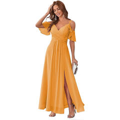 Women V-neck Casual Boho Dresses Spaghetti Strap Summer Maxi Dress PQSS19