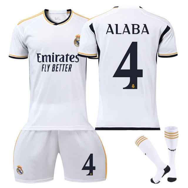 23-24 Real Madrid CF Soccer Jersey Benzema Modrić Home Football Uniforms PQ36560