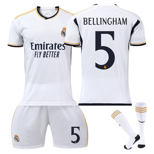 23-24 Real Madrid CF Soccer Jersey Benzema Modrić Home Football Uniforms PQ36560