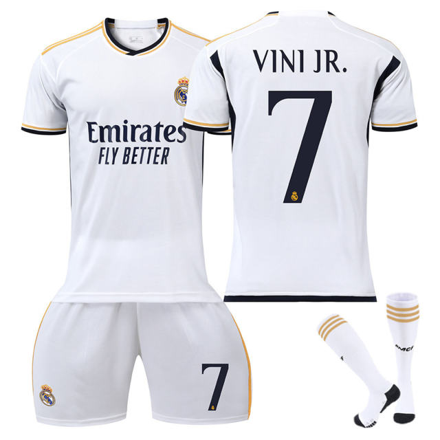 23-24 Real Madrid CF Soccer Jersey Benzema Modrić Home Football Uniforms PQ36560