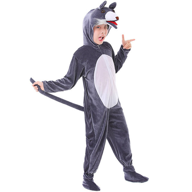 Plush Outfits Carnival Big Bad Wolf Costume Halloween Animal Cosplay Uniform PQ96