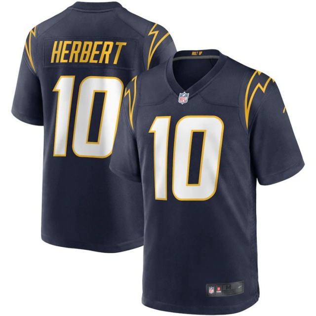 10 Justin Herbert Fan Apparel T-shirts Los Angeles Chargers Jersey PQ1592F
