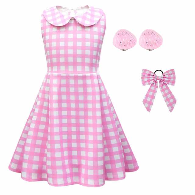 Real-life Cartoon Princess Costume Movie Uniform Girl Plaid Fancy Dress PQ81578