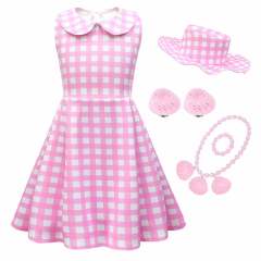 Real-life Cartoon Princess Costume Movie Uniform Girl Plaid Fancy Dress PQ81578