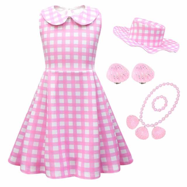 Real-life Cartoon Princess Costume Movie Uniform Girl Plaid Fancy Dress PQ81578