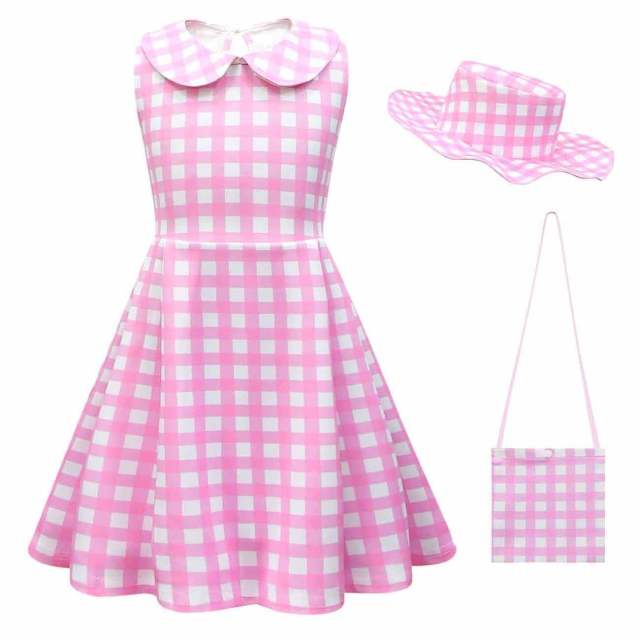Real-life Cartoon Princess Costume Movie Uniform Girl Plaid Fancy Dress PQ81578