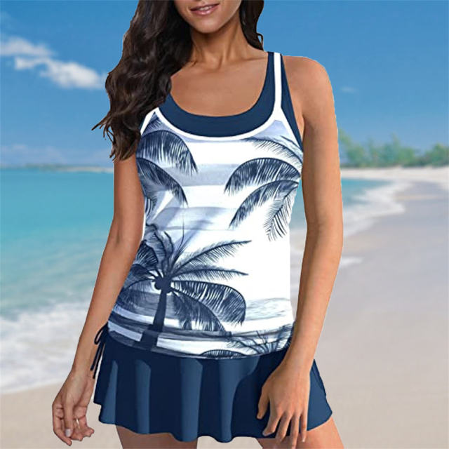 Star Spangled Banner Tankini America Flag Two-Pieces Suits US Flag Swimsuit PQ2365